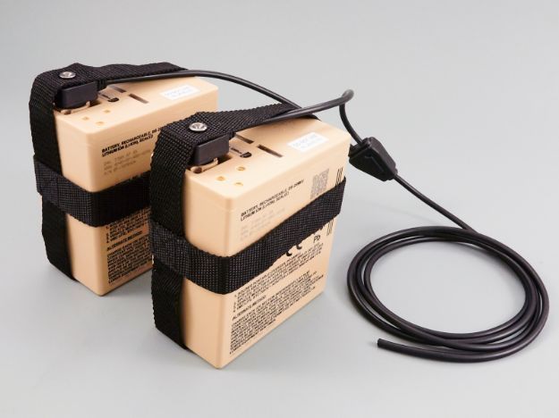 Picture of Dual BB-2590  Male  24V "Y" CABLE  Velcro Straps , G-7703 Wire