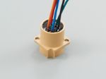 Picture of BB-2590 Female Connector Battery Mount Color: RAL-1024 + 6 Wires AWG 20